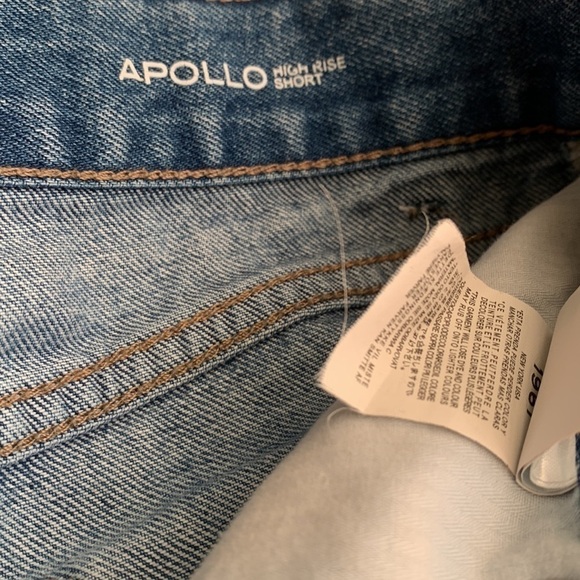 DL1961 Apollo High Rise Denim Jean Shorts raw ham size 25 - Picture 7 of 12
